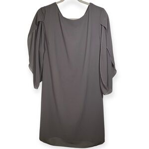 GRACE KARIN nwt grey mesh sleeve dress m midi